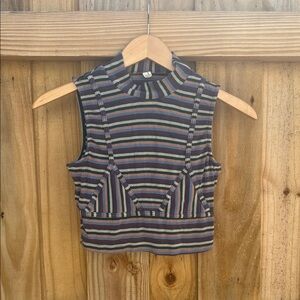 Fashion Brand Company Multicolor Striped Crop Top